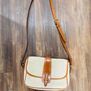 Dooney & Bourke Cream and Tan Crossbody Bag
